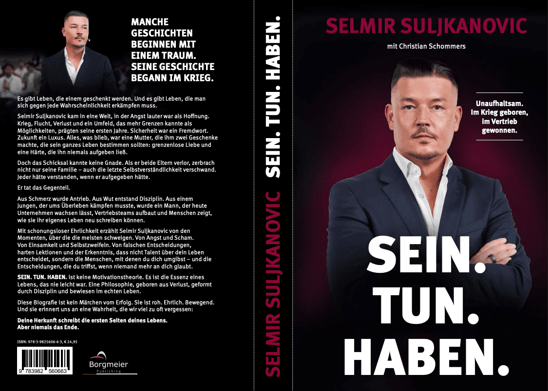 SEIN. TUN. HABEN. — Buchumschlag von Selmir Suljkanovic